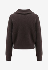 Brunello Cucinelli Wrap Shawl Lapel Cashmere Cardigan Brown M12724306C9792_Caffè_70014709