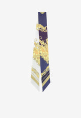 Barocco Print Silk Bandeau Scarf