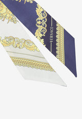 Barocco Print Silk Bandeau Scarf