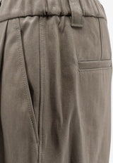 Brunello Cucinelli Elastic Waist Casual Pants Gray MB156P9309C983_ORIGANO_70014778
