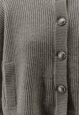 Brunello Cucinelli High-Neck Cashmere Cardigan Green M12750806C9986_OREGANO_70014781