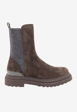 Brunello Cucinelli Monili Embellished Suede Ankle Boots Brown MZSFG3307C9795_Pepe_70014829