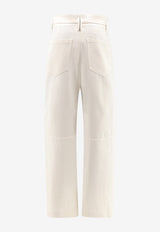 Brunello Cucinelli Baggy Wrinkled Pants Cream MB198P9022C1101_PANAMA_70014863