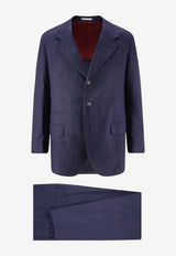 Brunello Cucinelli Single-Breasted Pinstripe Suit Blue MV4419CTN5C007_Navyrosso_70014864