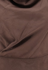 Brunello Cucinelli Flared Twill Fluid Dress Brown MG542AB4F1C8705_CHOCOLATE_70014869