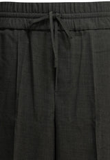 AMI PARIS Elastic Drawstring Pants Gray UTR918WV0211A189_GRISCARBONE_70231724