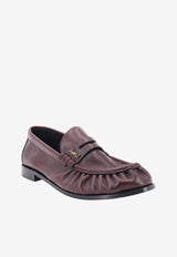 Saint Laurent Le Loafer in Smooth Leather Bordeaux A002CJAAGXG6110_HELIOSBORDEAUX_70422216