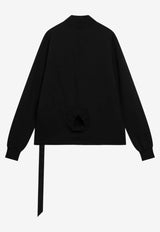 Rick Owens DRKSHDW Deconstructed Moc-Neck Sweatshirt Black DU02F6263F/T_DARKS-09