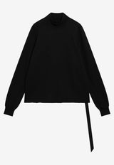 Rick Owens DRKSHDW Deconstructed Moc-Neck Sweatshirt Black DU02F6263F/T_DARKS-09