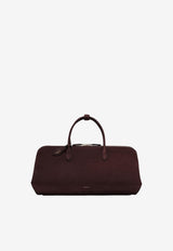 Alaïa Medium Delta Nubuck Leather Bag Burgundy AA1L1016CA214SUE/T_ALAIA-332