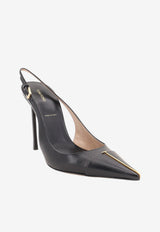 Tom Ford Thea 105 Shiny Leather Slingback Pumps Black W3902LKD002PNAA_BLACK_70014195