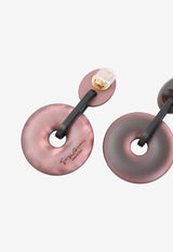 Resin Discs Drop Earrings