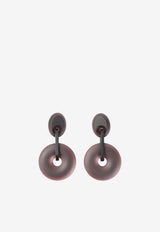 Resin Discs Drop Earrings