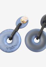 Resin Discs Drop Earrings