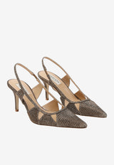 Savona 75 Glittered Slingback Pumps