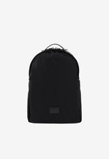 Logo Patch Leather and Mesh Backpack