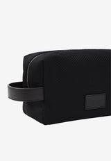 Leather and Mesh Toiletry Pouch