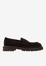 Suede Leather Penny Loafers