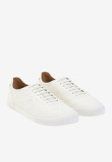 Embossed Logo Leather Sneakers