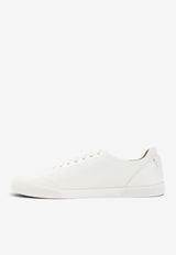 Embossed Logo Leather Sneakers