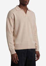 Roberto Collina Wool Polo Sweater Beige 263MYB21104--31