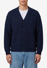Roberto Collina Knitted Wool Cardigan Blue 263MYB25110--10