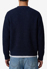 Roberto Collina Knitted Wool Cardigan Blue 263MYB25110--10