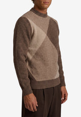 Ballantyne Diamond Pattern Wool Sweater Beige B2P000-5W022-94558