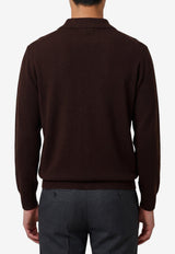 Roberto Collina Wool Polo Sweater Brown 263MYB21104--08