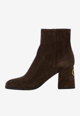 Valentino Fawcette 75 Suede Ankle Boots Brown 9W2S0NE9-DHU-0TO