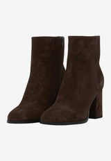 Valentino Fawcette 75 Suede Ankle Boots Brown 9W2S0NE9-DHU-0TO