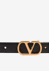 Valentino VLogo Signature Reversible Leather Belt Black 9W2T0SX5-ZDM-05M
