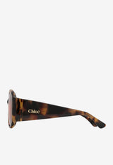 Chloé Izia Aviator Sunglasses Brown CH26WEK0347--205