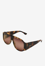 Chloé Izia Aviator Sunglasses Brown CH26WEK0347--205