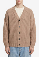 Roberto Collina Knitted Wool Cardigan Beige 263MYB25110--04