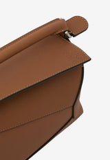 Loewe Mini Puzzle Edge Calf Leather Top Handle Bag Brown A510P88X49--2530