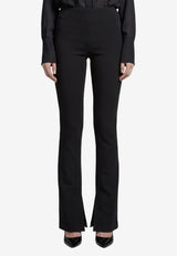 Federica Tosi High-Waist Slit Tailored Pants Black 30800-313-29