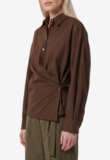 Lemaire Straight Collar Twisted Shirt Brown SH1141-LF1500-BR477