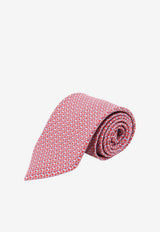 Ferragamo Gancini Silk Tie Red 351446794593ROSSO_Rosso_67481208