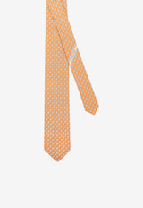 Ferragamo Owl Print Silk Tie Orange 351419794428ARANCIO_Arancio_67481211