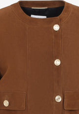 Suede Leather Blazer