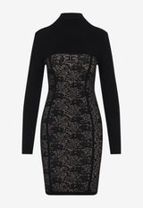 Lace Knit Mini Dress