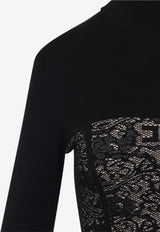 Lace Knit Mini Dress