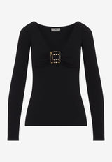 Long-Sleeved Fitted Top