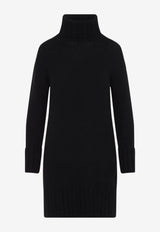 Logo Patch High-Neck Knit Dress