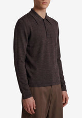 Lemaire Knit Polo Sweater Brown TS0031-LK1072-BR528