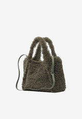 Stella McCartney Teddy-Effect Logo Tote Bag Gray 513860-WP0747-1464