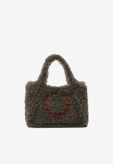 Stella McCartney Teddy-Effect Logo Tote Bag Gray 513860-WP0747-1464