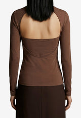 Lemaire Ballerina Scarf Top Brown TS0053-LJ1070-BR423