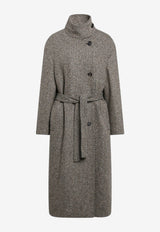 Brunello Cucinelli Sparkling Two-Tone Coat Brown MG5669766WO/T_CUCIN-C005